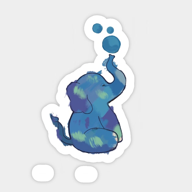 Elephant Blowing bubbles Sticker by Sweeterfuturedesigns